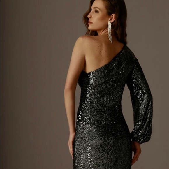 Iorane Gabrielle Sequins Maxi Dress Purple Small - Picture 2 of 6